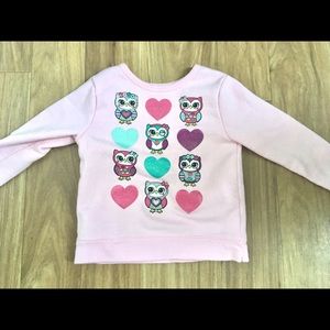 3t pink owl sweatshirt
